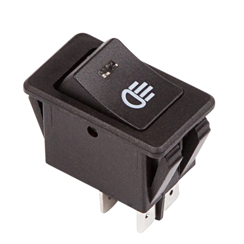 Выключатель клавишный 12V 35А (4с) ON-OFF с синей LED подсветкой REXANT | код 36-4443 | REXANT Выключатель клавишный 12V 35А (4с) ON-OFF с синей LED подсветкой REXANT | код 36-4443 | REXANT