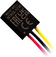 Источник питания DC-DC, 9Вт, вход 24В (13…36В), потребление без/под нагр. 10мА/730мА, выход 9В/1А, ёмкостная нагр. макс. 220мкф, без изоляции, в корпусе 11.5х9.0х17.5мм, -40С…+85С, в корпусе с проводами 105мм | код N7809-1CW | MeanWell Сери