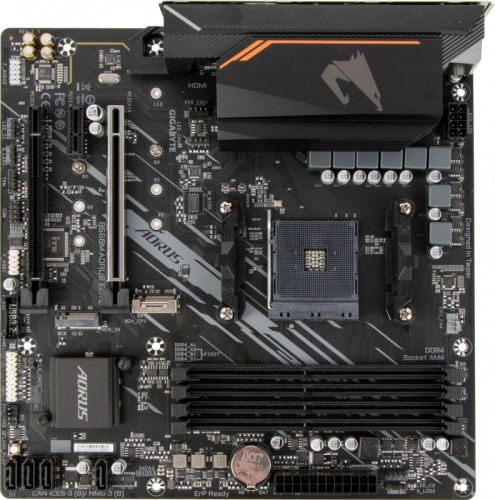 Материнская плата Gigabyte B550M AORUS ELITE Soc-AM4 AMD B550 4xDDR4 mATX AC`97 8ch(7.1) GbLAN RAID+DVI+HDMI | код 1403105 | GIGABYTE
