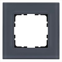 Рамка 1-постовая, стекло цвет Маренго | код G1001GC | Jasmart