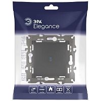 Выключатель с подсветкой, 10АХ-250В, Эра Elegance, антрацит,14-1102-05 | код Б0034219 | ЭРА