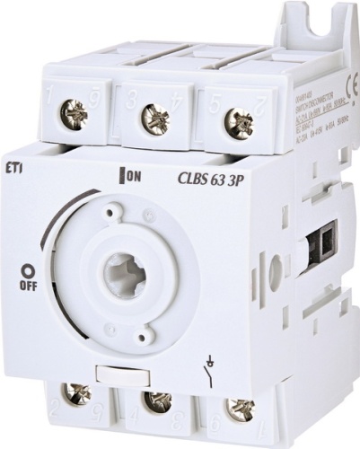 Выключатель нагрузки CLBS 63 3P (без рукоятки, 63A, 1-0) | код 004661403 | ETI Выключатель нагрузки CLBS 63 3P (без рукоятки, 63A, 1-0) | код 004661403 | ETI
