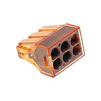 Экспресс-клемма СМК 773-606 с пастой, 6-проводная 0,75-4 мм? (50 шт/уп) REXANT | код 07-5276 | REXANT