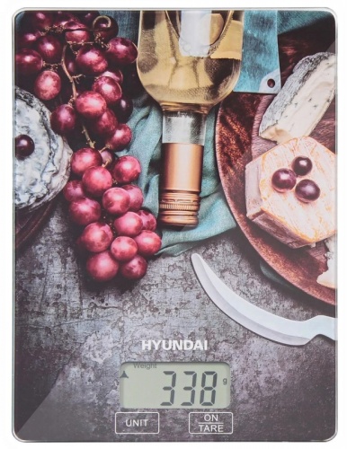 Весы кухонные электронные Hyundai HYS-KG211 макс.вес:5кг рисунок | код 1195237 | HYUNDAI