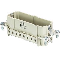 Вилочная контактная вставка REVOS, Size 16, обжимная фиксация, 16 полюсов + РЕ, 500 V, 16 A, обжимные контакты поставляются отдельно | код 70.710.1658.0 | Wieland