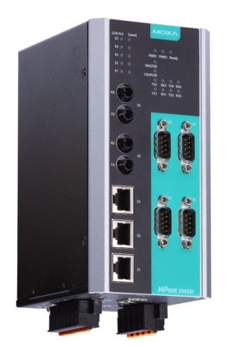 Асинхронный сервер NPort S9450I-2S-ST-WV-T 4-port Device Server, 3 Ethernet, 2 single ST FO Managed Switch, 24/48VDC, 10/100M, t: -40/85 | код 00-06112694 | MOXA