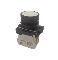 Нажимная кнопка (кнопочный выключатель/переключатель) в сборе КМЕ4111м-белый-1но+1нз-цилиндр-IP40 | код 274150 | КЭАЗ