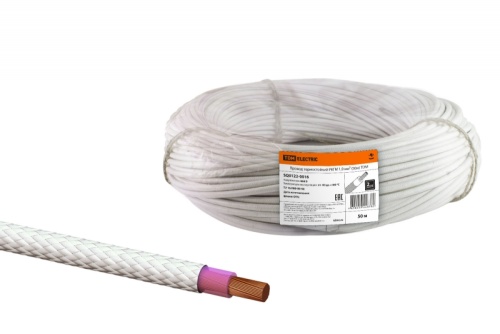 Провод термостойкий РКГМ 1 мм (бухта 50м) ТРТС | код SQ0122-0016 | РЭМЗ ТМ Провод термостойкий РКГМ 1 мм (бухта 50м) ТРТС | код SQ0122-0016 | РЭМЗ ТМ