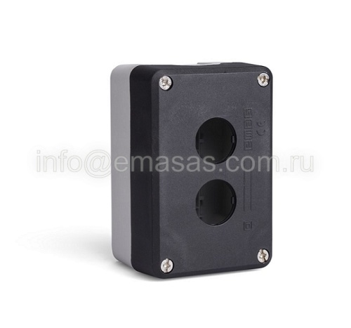 P2BOS Корпус пост 2-кнопочный черно-серый | код P2BOS | EMAS P2BOS Корпус пост 2-кнопочный черно-серый | код P2BOS | EMAS