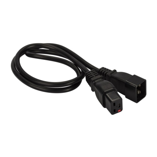 Шнур питания с блокировкой C13-C14, 3х0.75, 220В, 10А, черный, 2 метра | код LAN-PP13L/14-2.0-BK | LANMASTER Шнур питания с блокировкой C13-C14, 3х0.75, 220В, 10А, черный, 2 метра | код LAN-PP13L/14-2.0-BK | LANMASTER