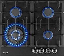 Газовая варочная поверхность Weissgauff HGG 641 BV Nano черный | код 2049178 | WEISSGAUFF