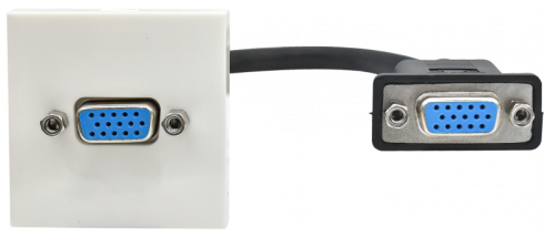 PRIMER РКМ-10-20-П Розетка VGA M/M (1 мод.) бел. IEK | код PR-KK40D-RV-0-1-K01 | IEK