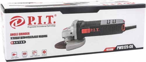 Углошлифовальная машина P.I.T. PWS125-C6 1050Вт 11000об/мин рез.шпин.:M14 d=125мм | код 1539004 | P.I.T. Углошлифовальная машина P.I.T. PWS125-C6 1050Вт 11000об/мин рез.шпин.:M14 d=125мм | код 1539004 | P.I.T.