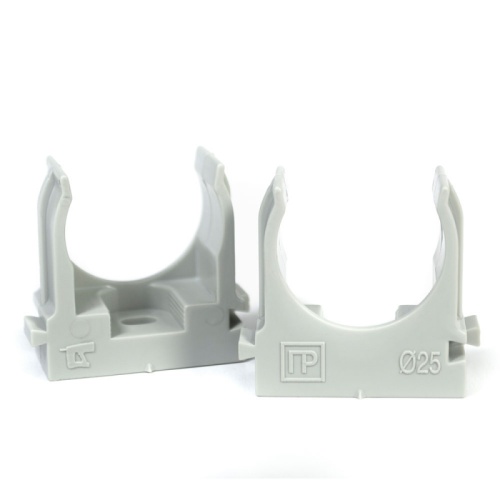 Крепеж-клипса для труб для прямого монтажа серая в гофроящике d25 мм (900шт/кор) Промрукав | код PR13.0454 | ПРОМРУКАВ Крепеж-клипса для труб для прямого монтажа серая в гофроящике d25 мм (900шт/кор) Промрукав | код PR13.0454 | ПРОМРУКАВ