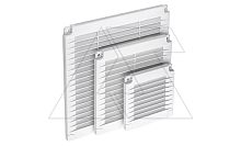 Решетка вентиляционная с заглушками квадратная 100х100мм, отверстие 70x70мм, пластик, белый | код 02-313 | airRoxy