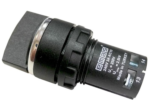 Переключатель моноблочный 22мм IP 40 2НО без фиксации EMAS MB101S32 фото 3