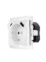 VESNA Розетка с/з TC+USB разъём белая | код 742-0288-181TC | LEZARD