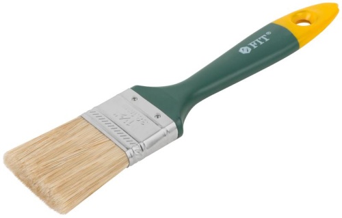 Кисть флейцевая "Контур" натур. светлая щетина пластиковая ручка 1. 5дюйм (38мм) FIT 01164 фото 2