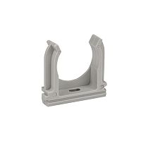 Крепеж-клипса d25 мм (10 шт) серая-Plast | код derj-z-25n-r | EKF