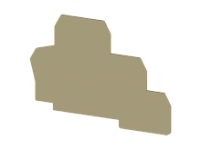 450 140, Концевой сегмент на клеммники 2-х ярусные PUK2T, (бежевый), NPP PUK2T | код 0.0.0.4.50140 | KLEMSAN