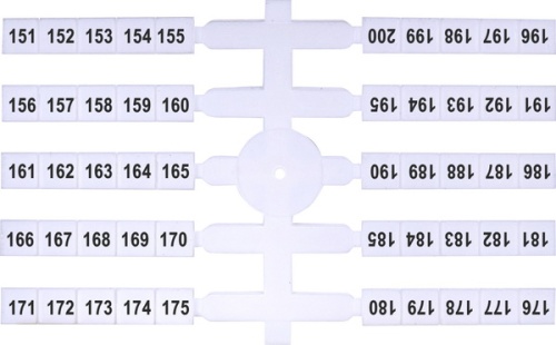 Маркировочная табличка (200шт.) EO3 (151-200) | код 003901778 | ETI Маркировочная табличка (200шт.) EO3 (151-200) | код 003901778 | ETI