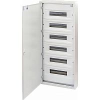 Щит металлический WRP18-6 (6х18 мод., 108мод., пластик. фальш-панель, IP30, наружн. исп.) | код 001101386 | ETI