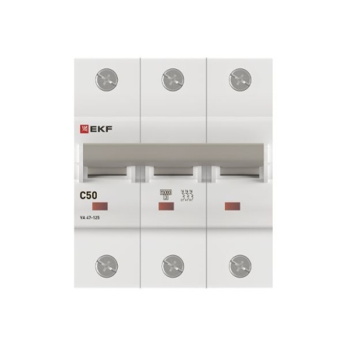 Автоматический выключатель ВА 47-125 3P 50А (C) 15кА PROXIMA EKF | код mcb47125-3-50C | EKF фото 5 Автоматический выключатель ВА 47-125 3P 50А (C) 15кА PROXIMA EKF | код mcb47125-3-50C | EKF фото 5