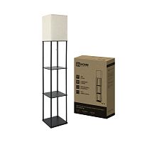Светильник ТНО 10-Е27-NB этажерка напольн. под лампу абажур беж./корпус черн. IN HOME 4690612064475