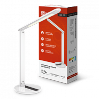 Светильник настольный светодиодный ССО 07Б 12Вт 600Лм сенсор 3 уровня яркости, с адаптером БЕЛЫЙ IN HOME | код 4690612036533 | IN HOME