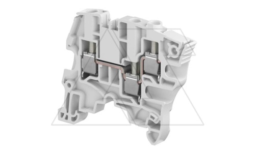 Клемма ZS6-3S-BL/6 винтовой зажим, 3 контакта, 32А, 800В, синий | код 50602100 | Entrelec