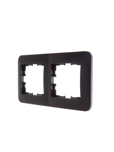 Рамка 2-м ASTI горизонт. черн. бархат LEZARD 7081-4200-147 фото 3