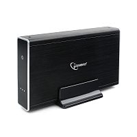 Внешний корпус 3.5 Gembird EE3-U3S-80, чёрный, USB 3.0, SATA, HDD/SSD, алюминий, сенсорная кнопка, блок питания | код EE3-U3S-80 | Gembird