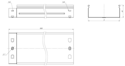 Лоток неперфорированный 80х500х3000-1,0 мм | код L8050000 | EKF фото 3