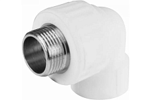 Уголок комбинированный 25 х 1/2' НР полипропиленовый PPR белый | код 10126125 | VALFEX