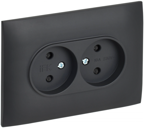 SKANDY Роз. 2-я без з/к с з/ш 10А сб. SK-R09T титан IEK | код SK-R23-10-K48-F | IEK SKANDY Роз. 2-я без з/к с з/ш 10А сб. SK-R09T титан IEK | код SK-R23-10-K48-F | IEK