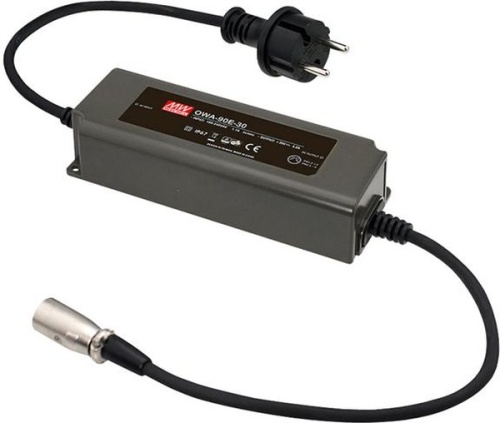 Источник питания AC-DC, 90Вт, вход 90…264В AC, 47…63Гц/127…370В DC, ККМ, выход 30В/3А, изоляция 3750В AC, пластиковый корпус IP67, 171х63х37.5мм, -40…+70С | код OWA-90E-30 | MeanWell