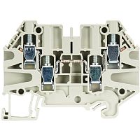 Этажная клемма, тип фиксации провода: винтовой, номинальное сечение: 4 мм кв., 32A, 500V, ширина: 6 мм, цвет: серый, тип монтажа: DIN 35 | код 58.504.5155.0 | Wieland