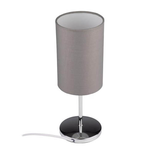 Светильник настольный JH3-01-gy E14 IP20 110х110х310мм метал.; ткань; PVC-пластик сер. JazzWay 5062368 фото 2 Светильник настольный JH3-01-gy E14 IP20 110х110х310мм метал.; ткань; PVC-пластик сер. JazzWay 5062368 фото 2