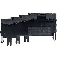 Клемма подвода питания, тип фиксации провода: пружинный, номинальное сечение: 1,5 мм кв., 10A, 24V, ширина: 5 мм, цвет: черный, тип монтажа: на поддон для клем KOI | код 37.702.8753.0 | Wieland