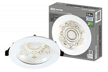 Светильник встраиваемый LED Деко 03, 10 Вт, 4000K, кругл, D170 мм, зол./бел., IP44, TDM | код SQ0362-0007 | TDM