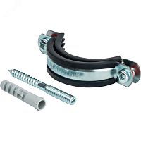 Хомут для труб комплект хомут+шпилька шуруп +дюбель пластиковый 2'(59-65) | код SAC-0020-100002 | STOUT