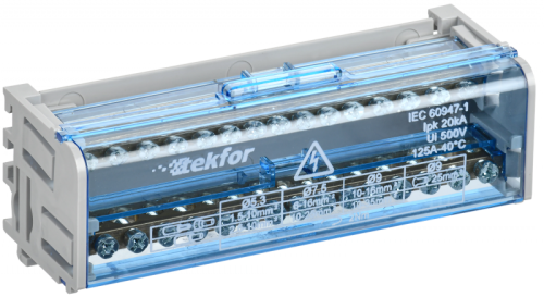 TEKFOR Шины на DIN-рейку (кросс-модуль) ШНК 2х15 L+PEN IEK | код TF-DN10-2-15-125 | IEK TEKFOR Шины на DIN-рейку (кросс-модуль) ШНК 2х15 L+PEN IEK | код TF-DN10-2-15-125 | IEK