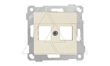 Rita - Адаптер для разъемов Keystone, двойной, сл.кость | код 2200-137-0102 | Mutlusan