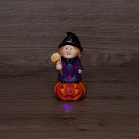 Керамическая фигурка Ведьма на тыкве 8х8х14.8 см | код 505-020 | NEON-NIGHT