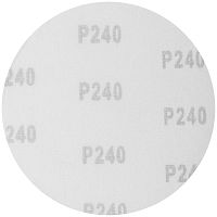 Круги шлифовальные сплошные (липучка), алюминий-оксидные, 125 мм, 5 шт Р 240 | код 39659 | FIT