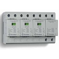 Устройство защиты от импульсных перенапряжений УЗИП тип 1+2 (3 варистор/искровый разрядник + 1 искровый разрядник), (255В АС) | код 7P048255S007 | FINDER