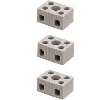 Керамический блок зажимов 10 Ампер 2 пары контактов с крепежным отверстием TDM | код SQ0531-0506 | TDM