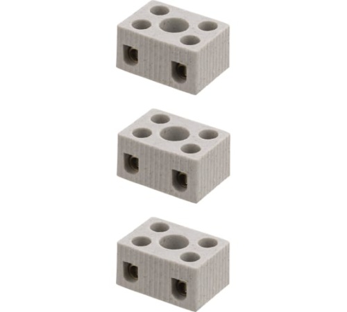 Керамический блок зажимов 10 Ампер 2 пары контактов с крепежным отверстием TDM | код SQ0531-0506 | TDM