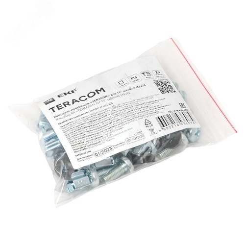 Комплект монтажный TERACOM для 19' шкафов М6х16 (20 компл.) | код TRC-M6x16-s20 | EKF Комплект монтажный TERACOM для 19' шкафов М6х16 (20 компл.) | код TRC-M6x16-s20 | EKF