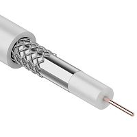 Кабель коаксиальный REXANT 3С-2V, 75 Ом, CCS/Al/Al, 48%, бухта 100 м, белый | код 01-2611 | REXANT